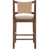 image:imageNathan James Cove 24 Counter Stool Seagrass Woven Back and Padded Seat Dark Brown Set of 4Elodia Medium Brown