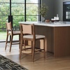 image:imageNathan James Cove 24 Counter Stool Seagrass Woven Back and Padded Seat Dark Brown Set of 4Elodia Medium Brown