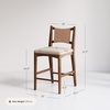 image:imageNathan James Cove 24 Counter Stool Seagrass Woven Back and Padded Seat Dark Brown Set of 4Elodia Medium Brown