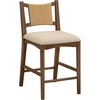 image:imageNathan James Cove 24 Counter Stool Seagrass Woven Back and Padded Seat Dark Brown Set of 4Elodia Medium Brown