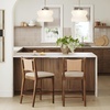 image:imageNathan James Cove 24 Counter Stool Seagrass Woven Back and Padded Seat Dark Brown Set of 4Elodia Medium Brown