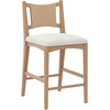 image:imageNathan James Cove 24 Counter Stool Seagrass Woven Back and Padded Seat Dark Brown Set of 4Elodia Raw Oak