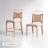 image:imageNathan James Cove 24 Counter Stool Seagrass Woven Back and Padded Seat Dark Brown Set of 4Elodia Raw Oak