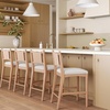 image:imageNathan James Cove 24 Counter Stool Seagrass Woven Back and Padded Seat Dark Brown Set of 4Elodia Raw Oak