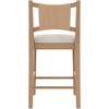 image:imageNathan James Cove 24 Counter Stool Seagrass Woven Back and Padded Seat Dark Brown Set of 4Elodia Raw Oak
