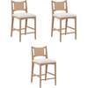 image:imageNathan James Cove 24 Counter Stool Seagrass Woven Back and Padded Seat Dark Brown Set of 4Elodia Raw Oak