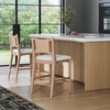 image:imageNathan James Cove 24 Counter Stool Seagrass Woven Back and Padded Seat Dark Brown Set of 4Elodia Raw Oak