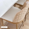 image:imageNathan James Cove 24 Counter Stool Seagrass Woven Back and Padded Seat Dark Brown Set of 4Rikki Light BrownWhite