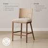 image:imageNathan James Cove 24 Counter Stool Seagrass Woven Back and Padded Seat Dark Brown Set of 4Webster Medium Brown
