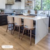 image:imageNathan James Cove 24 Counter Stool Seagrass Woven Back and Padded Seat Dark Brown Set of 4Webster Medium Brown