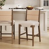 image:imageNathan James Cove 24 Counter Stool Seagrass Woven Back and Padded Seat Dark Brown Set of 4Cove Dark Brown